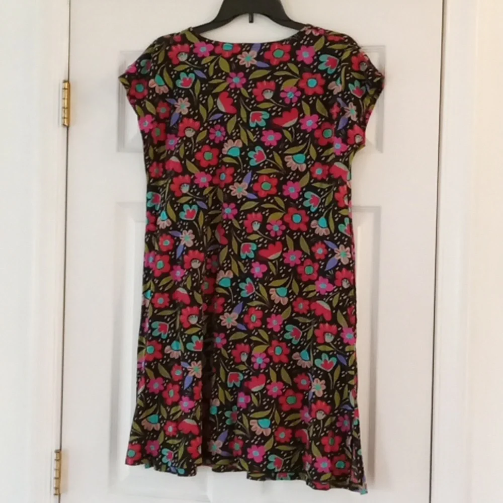Gudrun Sjoden Black Floral Print Organic Cotton Dress - Picture 6 of 7